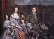 John Michael Wright The Family of Sir Robert Vyner seated before the garden at Swakeleys Spain oil painting reproduction